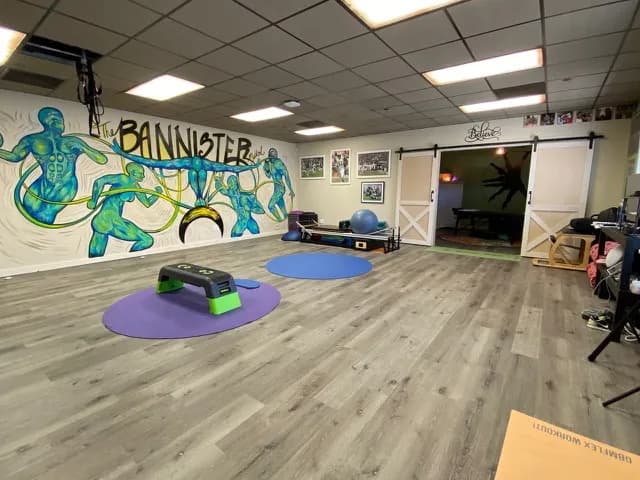 The Bannister Method studio prepared for a stretching training event